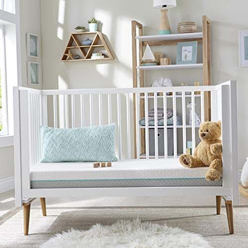 Tempur-Pedic TEMPUR-Dream 2-Stage Waterproof Baby Crib and Toddler Mattress, 52x28