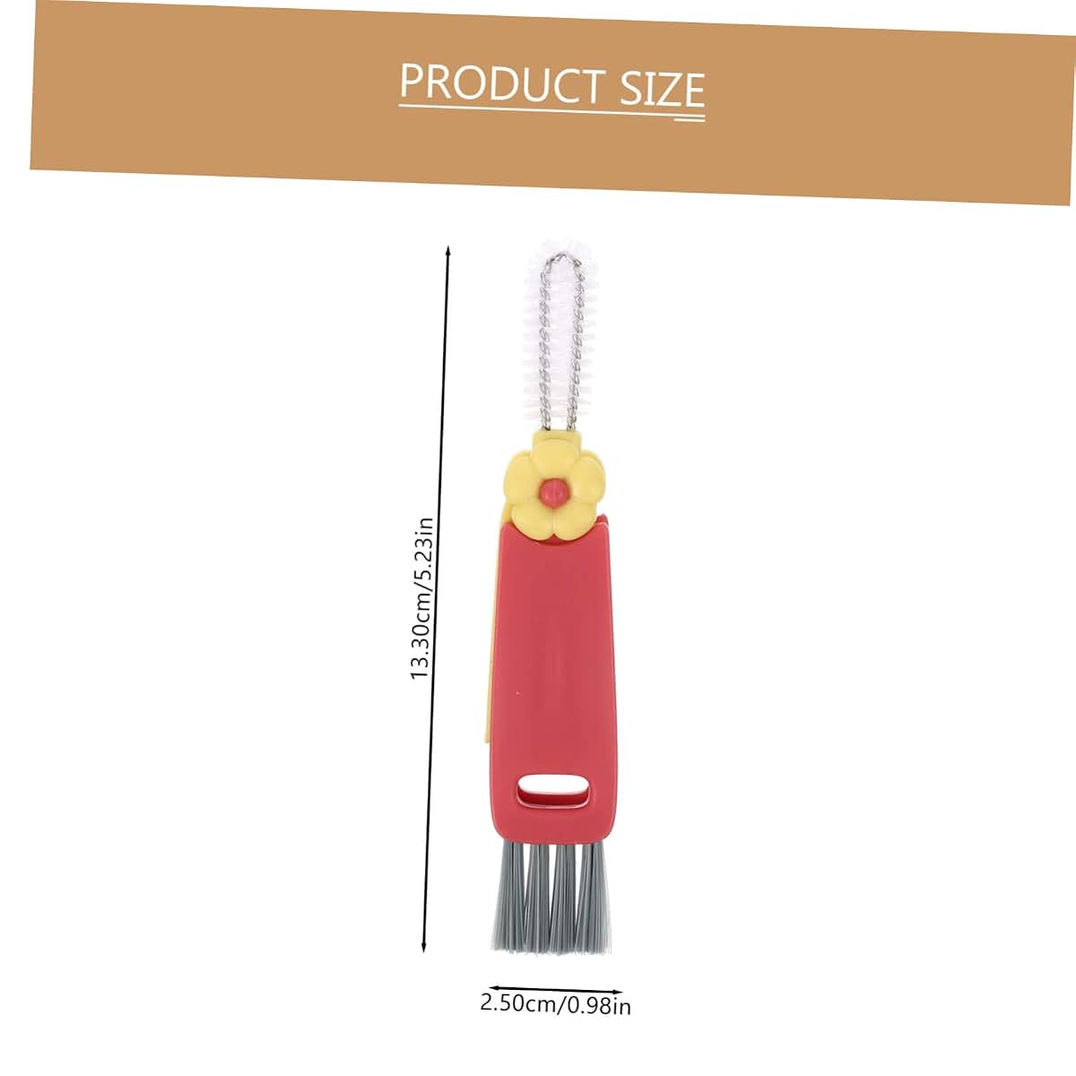 FRCOLOR 2-Pack Multi-Function Bottle Cleaners with Soft TPE Brush