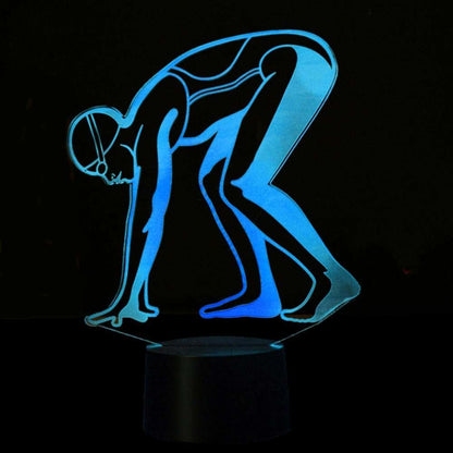 Jinnwell 3D Swimming Night Light Lamp Illusion Led 7 Color Changing Touch Switch Table Desk Decoration Lamps Acrylic (photo 4)