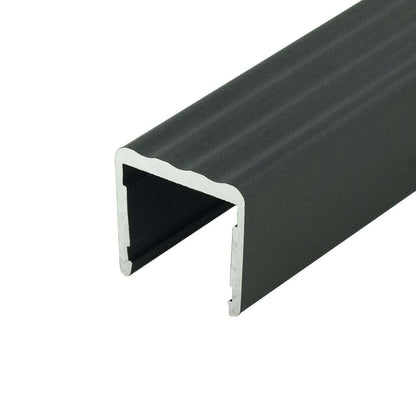 Outwater Aluminum U-Channel Edge Guard For Shelving, 46 Inch Black (photo 4)