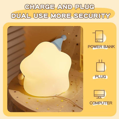 J&Z Lights Star Night Light for Kids, Rechargeable Silicone Tap Night Light, 7 Color Changing Touch Lamp, Soft Bedside (photo 4)