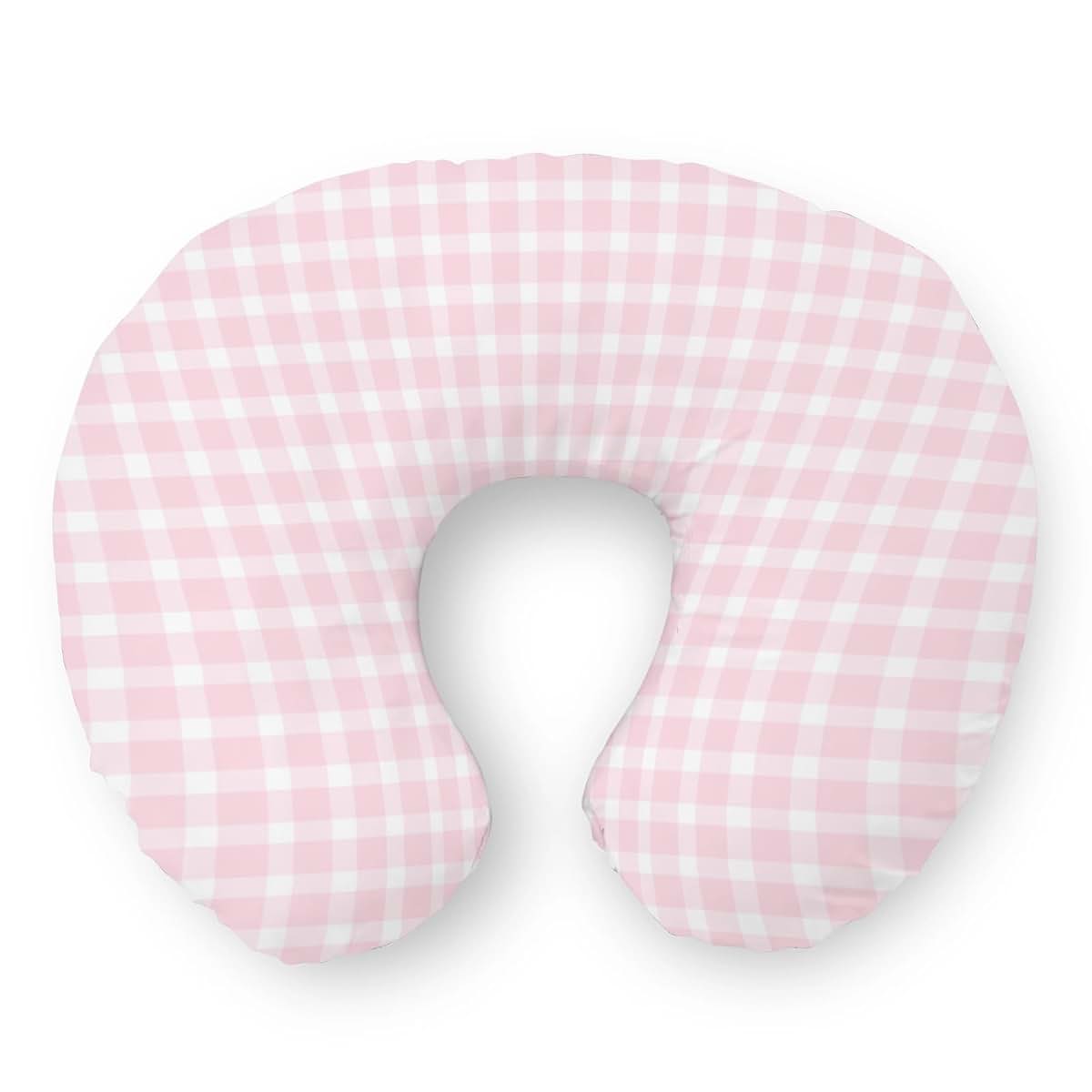 Selgkds Pink Plaids Nursing Pillow Cover, 22x18 Inches