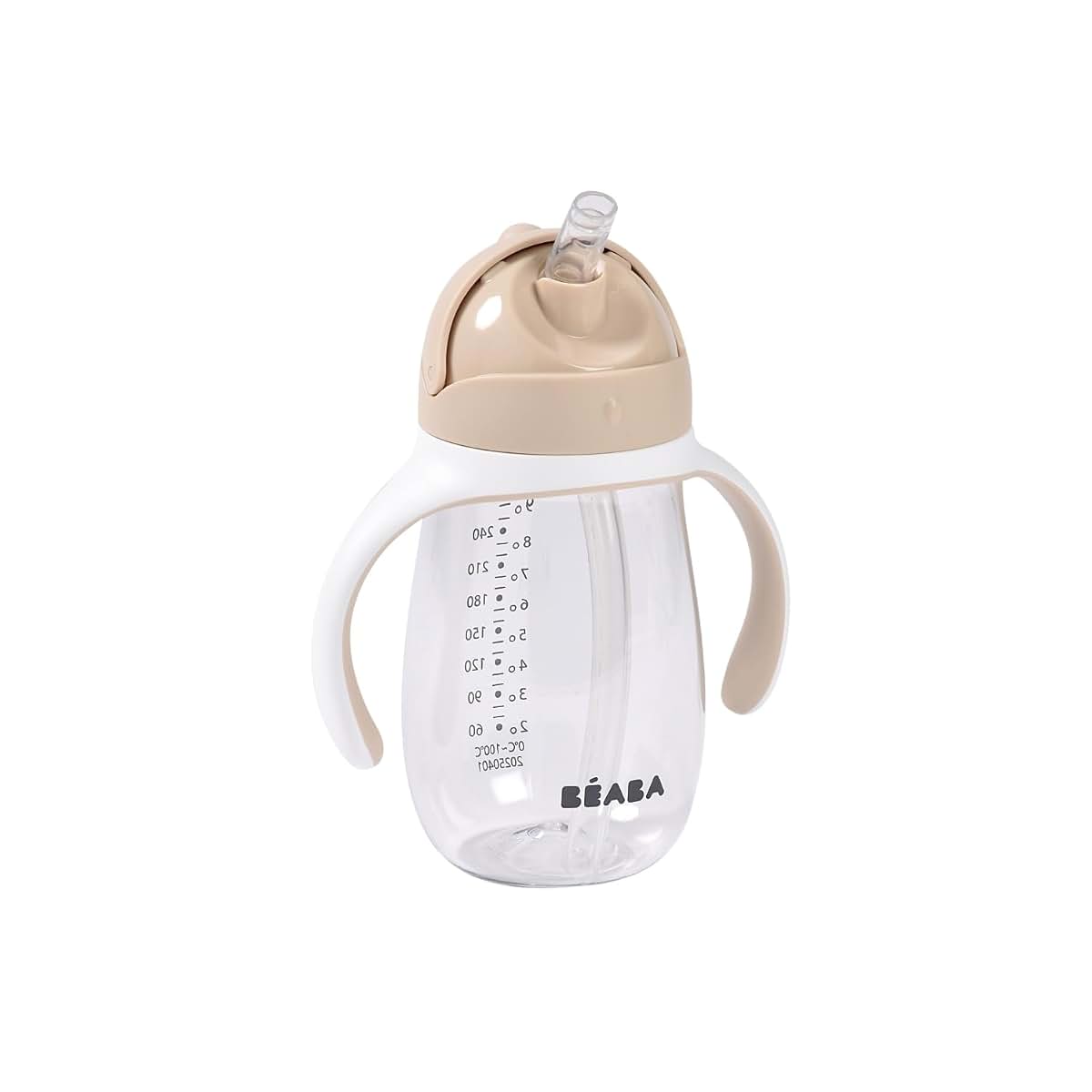 Béaba Beaba Straw Sippy Cup, Toddler Baby Straw Cup with Removable Handles, Leak and Spill Proof, BPA Phthalate Free