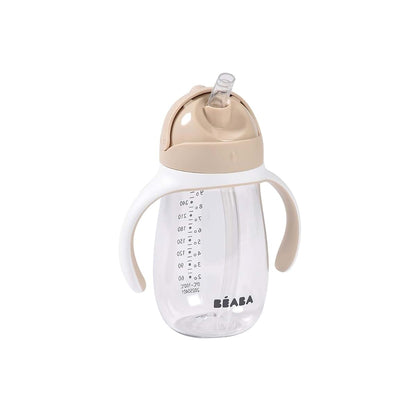 Béaba Beaba Straw Sippy Cup, Toddler Baby Straw Cup with Removable Handles, Leak and Spill Proof, BPA Phthalate Free