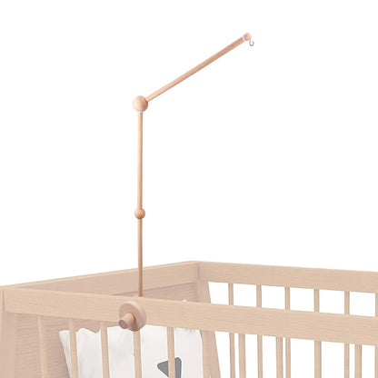 BabyOneStop Wooden Crib Mobile Arm with 360° Rotation for Newborn Nursery Decor