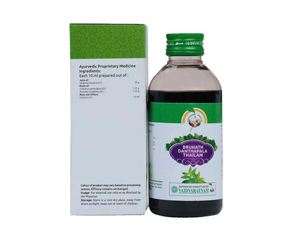 Vaidyaratnam Bruhath Danthapala Thailam Pack Of 2 200ml (photo 2)