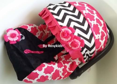 Rosy Kids Infant Carseat Canopy Cover Blanket 4 Pc Whole Caboodle Baby Car Seat Cover Kit C030501 (photo 2)