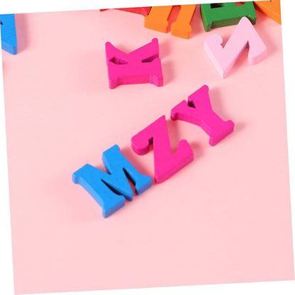 ULDIGI 100pcs Wooden Letters 1 Inch Alphabet Craft, Colorful Mini
