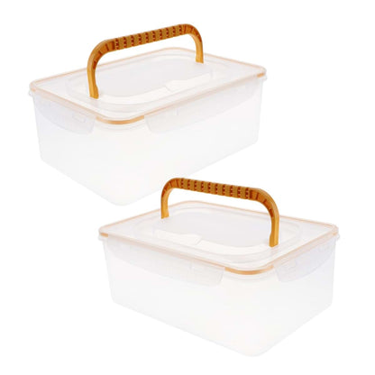 Garneck 2-Pack Insulated Breastmilk Storage Box, Plastic Freezer Organizer