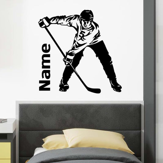A Top Design Hockey Wall Mural Personalized Vinyl Decal