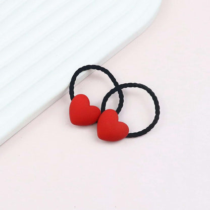 JustMyDress Valentine's Day Red Headband Bow Hair Clips Set for Baby Girls, 4 Pcs