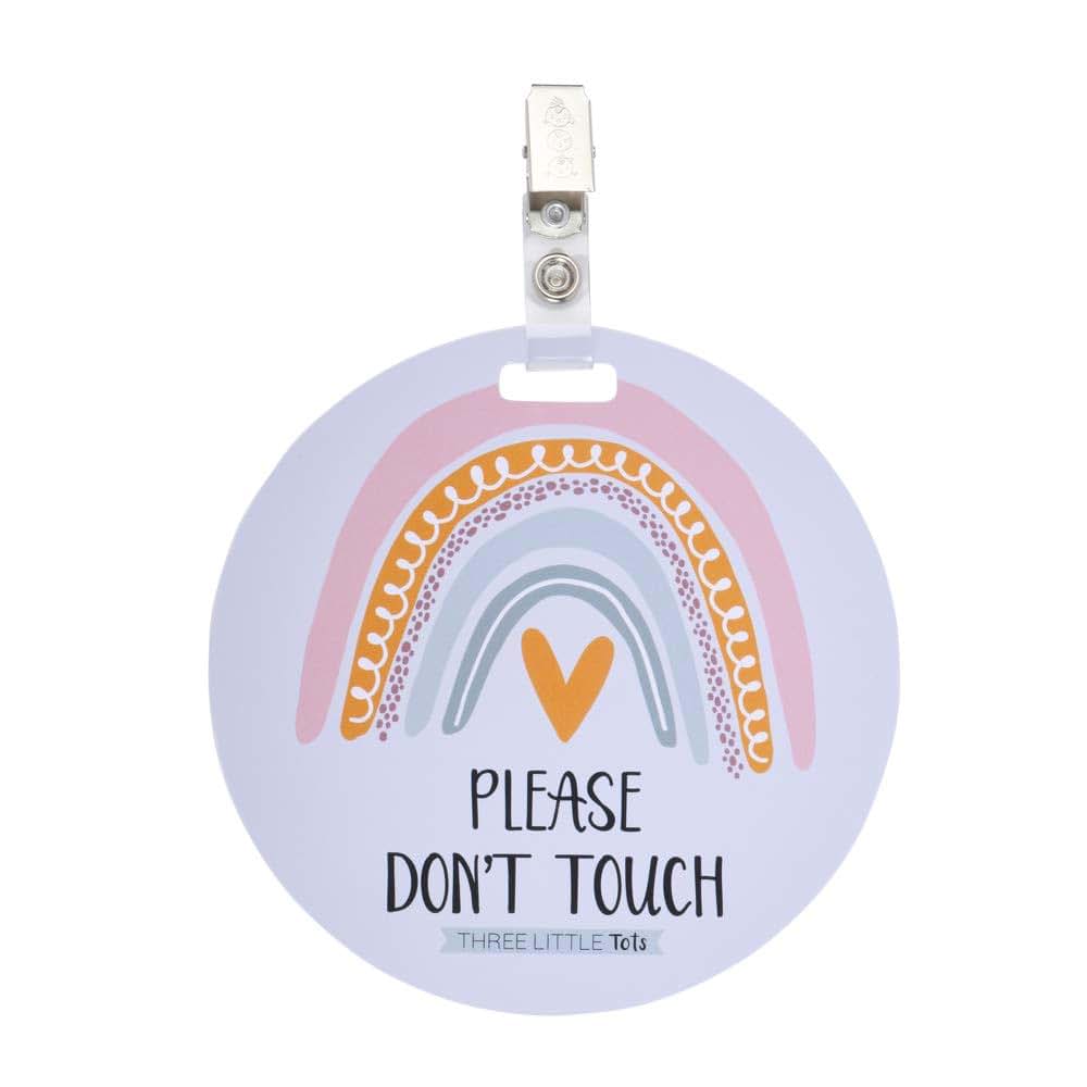 Three Little Tots Rainbow No Touching Baby Car Seat Sign (photo 3)