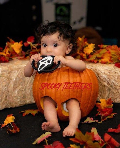Highway 25 Designs Spooky Teethers Halloween Horror Gothic Baby Teething Ring Toys – Grim Reaper Ghost Teether for (photo 4)