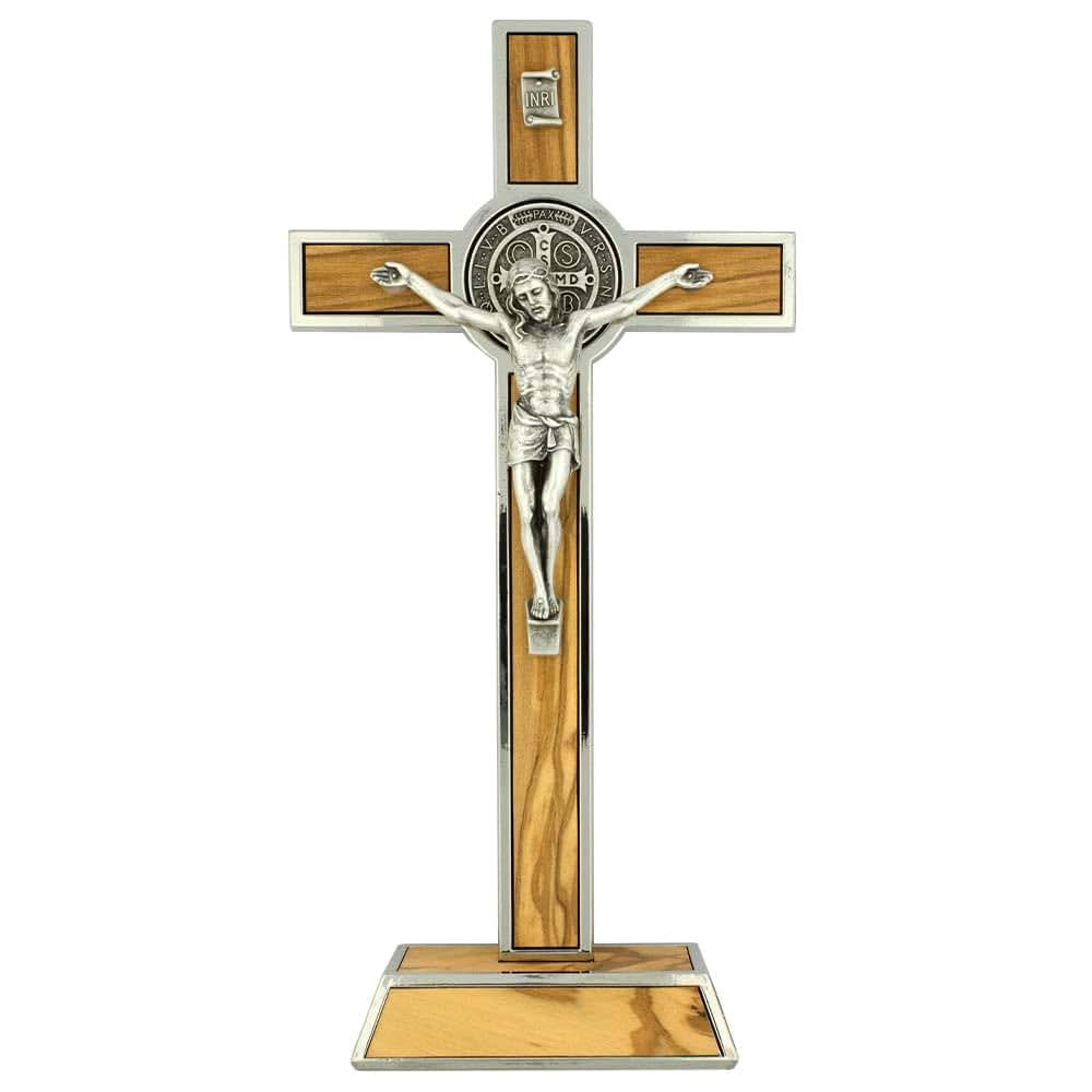 Village Gift Importers Standing Saint Benedict Medal Crucifix