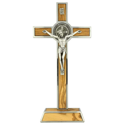 Village Gift Importers Standing Saint Benedict Medal Crucifix