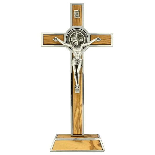 Village Gift Importers Standing Saint Benedict Medal Crucifix