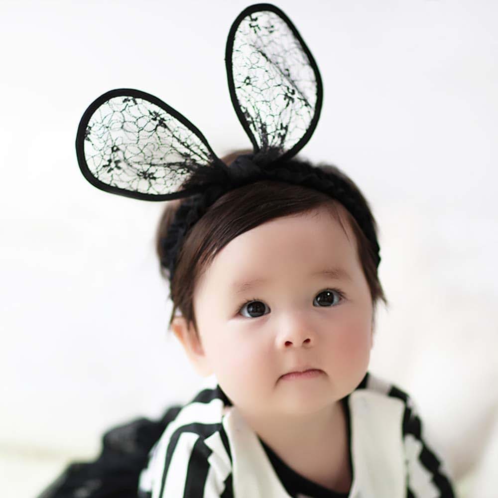 Smartown 2-Pack Easter Bunny Headbands With Lace Elastic Bows (photo 2)