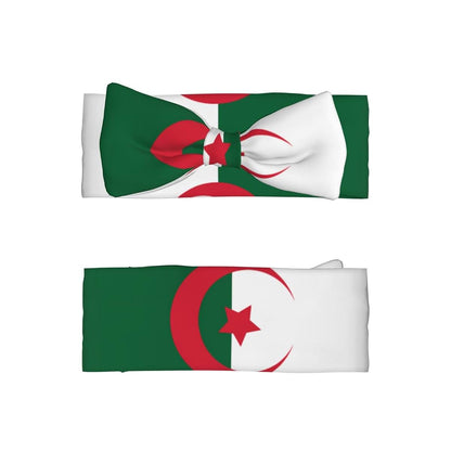 WBQLSL Flag of Algeria Bow Hairband for 0-6 Months Baby Decorative Headband