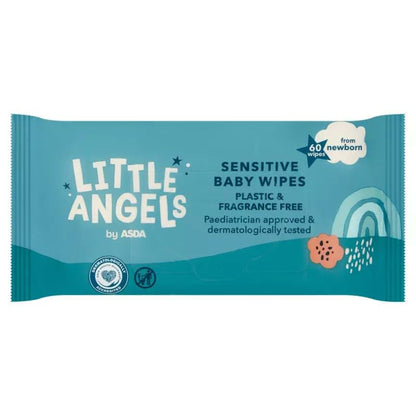 Asda Little Angels Size 5 Nappies 40 Pack With 60 Fragrance Free Baby Wipes (photo 3)