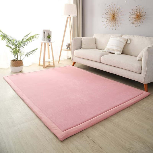 Dmkjdzsw Coral Velvet MatArea Rugs,Yoga Mat Exercise Pads,children'sLarge Foldable Play Mat, Extra Soft Activity Floor