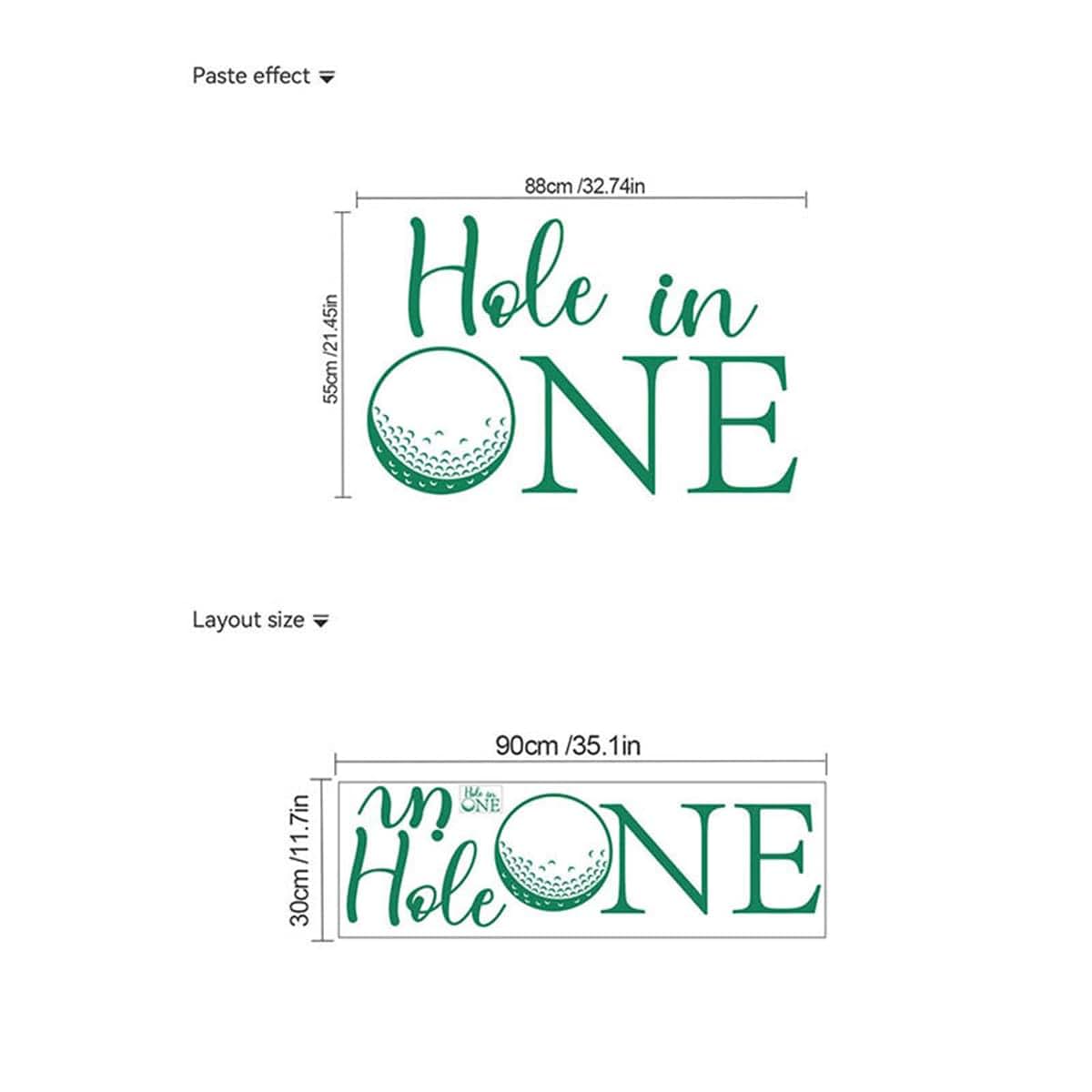 WALLMEII Golf Wall Decal Hole in One 1st Birthday Sticker