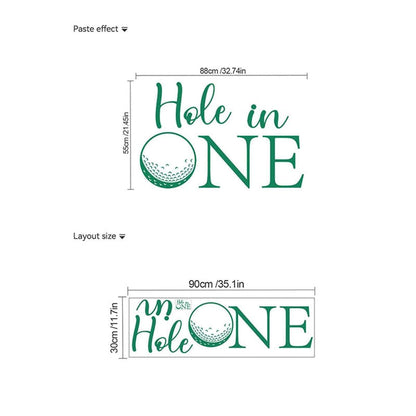 WALLMEII Golf Wall Decal Hole in One 1st Birthday Sticker