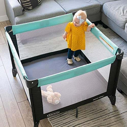 SheetWorld Fitted Pack N Play Playard Sheet 36x36, 100% Cotton Woven, Pindots Black, Made in USA