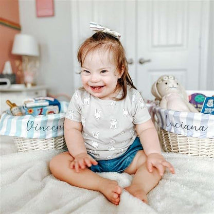 Personalization Universe Personalized Delicate Stripes Easter Basket (photo 4)