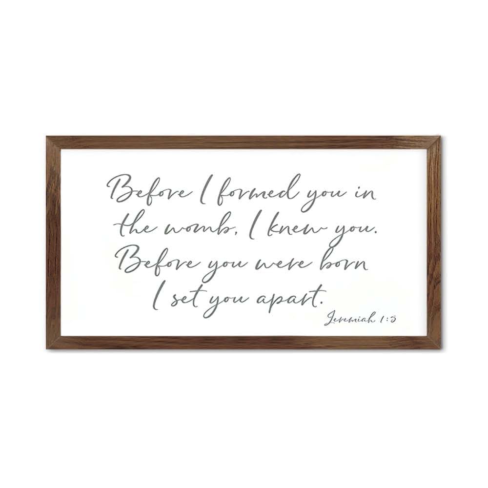 UFunhome Wooden Wall Plaque With Jeremiah 1:5 Verse