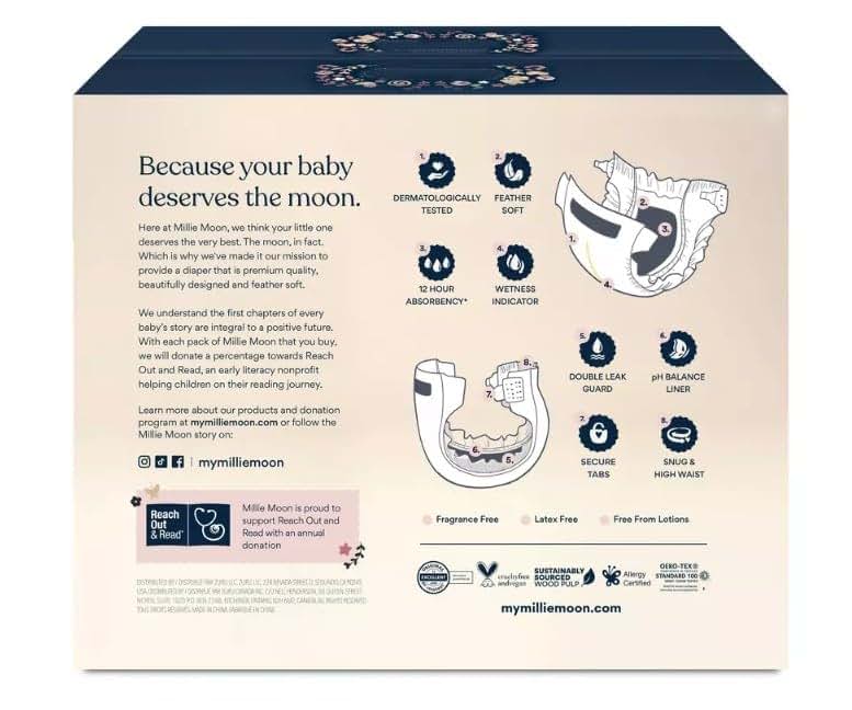 Generic Milli Moon Luxury Diapers Size 4