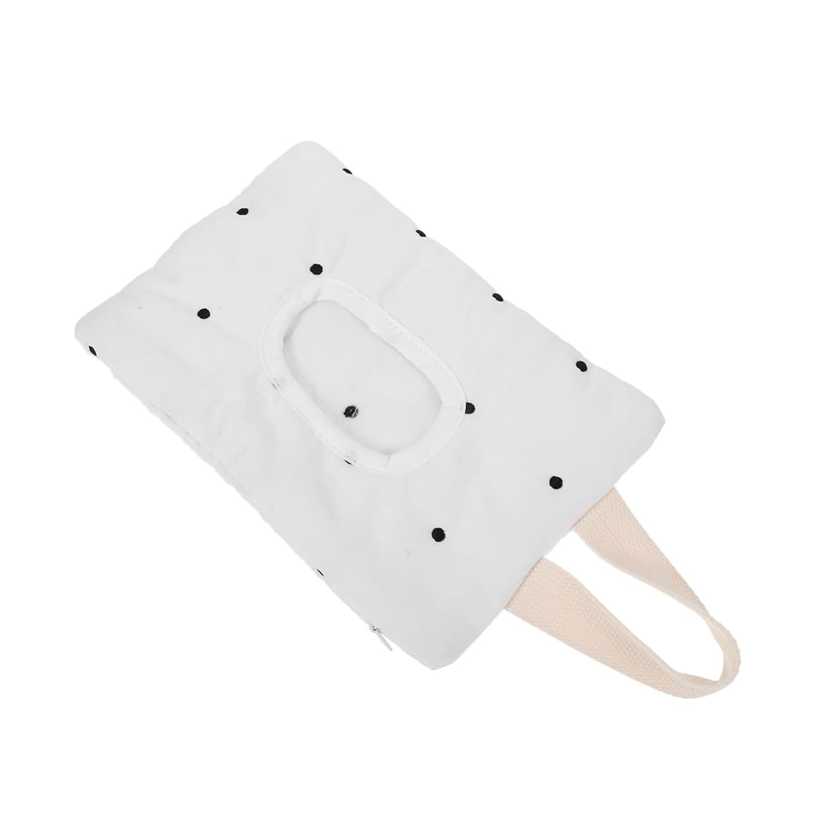 Totority 4 Pack Cotton Wipes Holder Bag with Hanging Loop, Beige