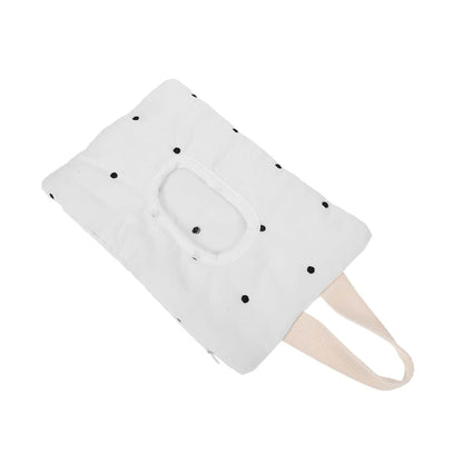 Totority 4 Pack Cotton Wipes Holder Bag with Hanging Loop, Beige