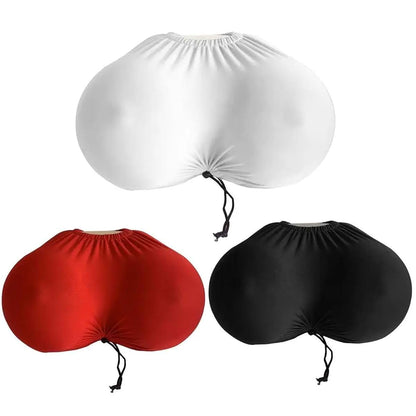 RUEHALF Comfort Chest Pillow with Memory Foam and Milk Silk Cover, Red