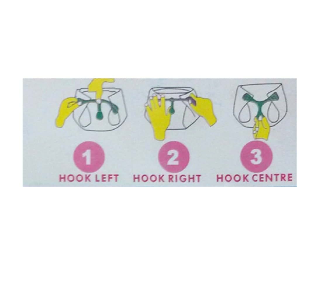 Hacent 5 Pack Baby Cloth Diaper Fasteners, Blue, Green & Pink, Replaces Diaper Pins (GBP-5 Pack) (photo 3)