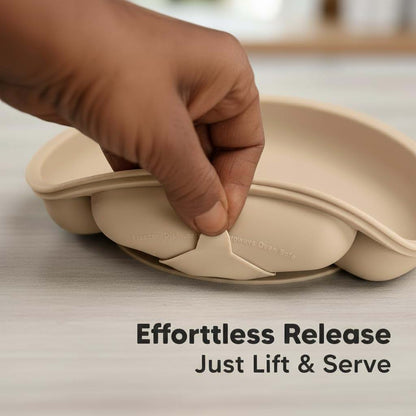 EKOSELLA Silicone Toddler Feeding Plates with Suction Cups