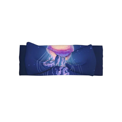 Glowing Jellyfish Print Baby Bow Headband for Newborns and Babies