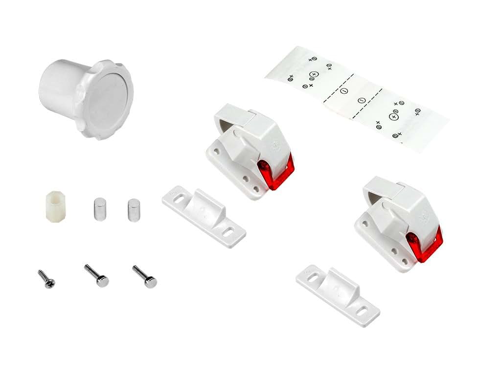 Emuca Invisible Safety Lock Child Lock for Cabinet Doors and Drawers White