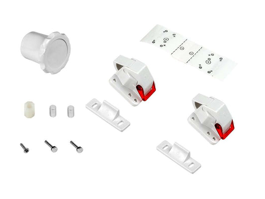 Emuca Invisible Safety Lock Child Lock for Cabinet Doors and Drawers White