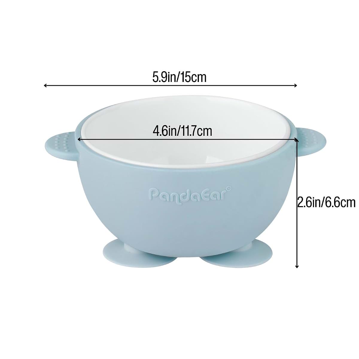 PandaEar Ceramic Baby Bowls With Silicone Sleeves