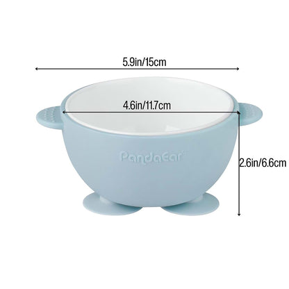PandaEar Ceramic Baby Bowls With Silicone Sleeves
