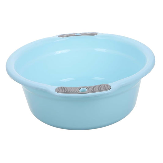 BabyOneStop Plastic Wash Basin With Dual Handles, Light Blue Small