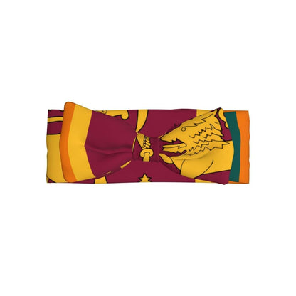 WZYWHJ Sri Lanka Flag Prints Baby Bow Headband - Stretchy Polyester Hairband for Newborns