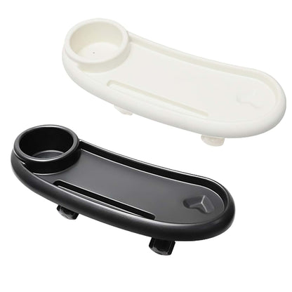 Hperu Stroller Snack Tray with Cup Holder and Phone Holder, Universal Fit, Black, Large