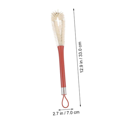 Long Handle Cup Brush for Bottles and Cups - Red Nylon
