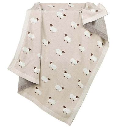 Kirmoo Baby Cute Sheep Blanket Knit Toddler Blanket