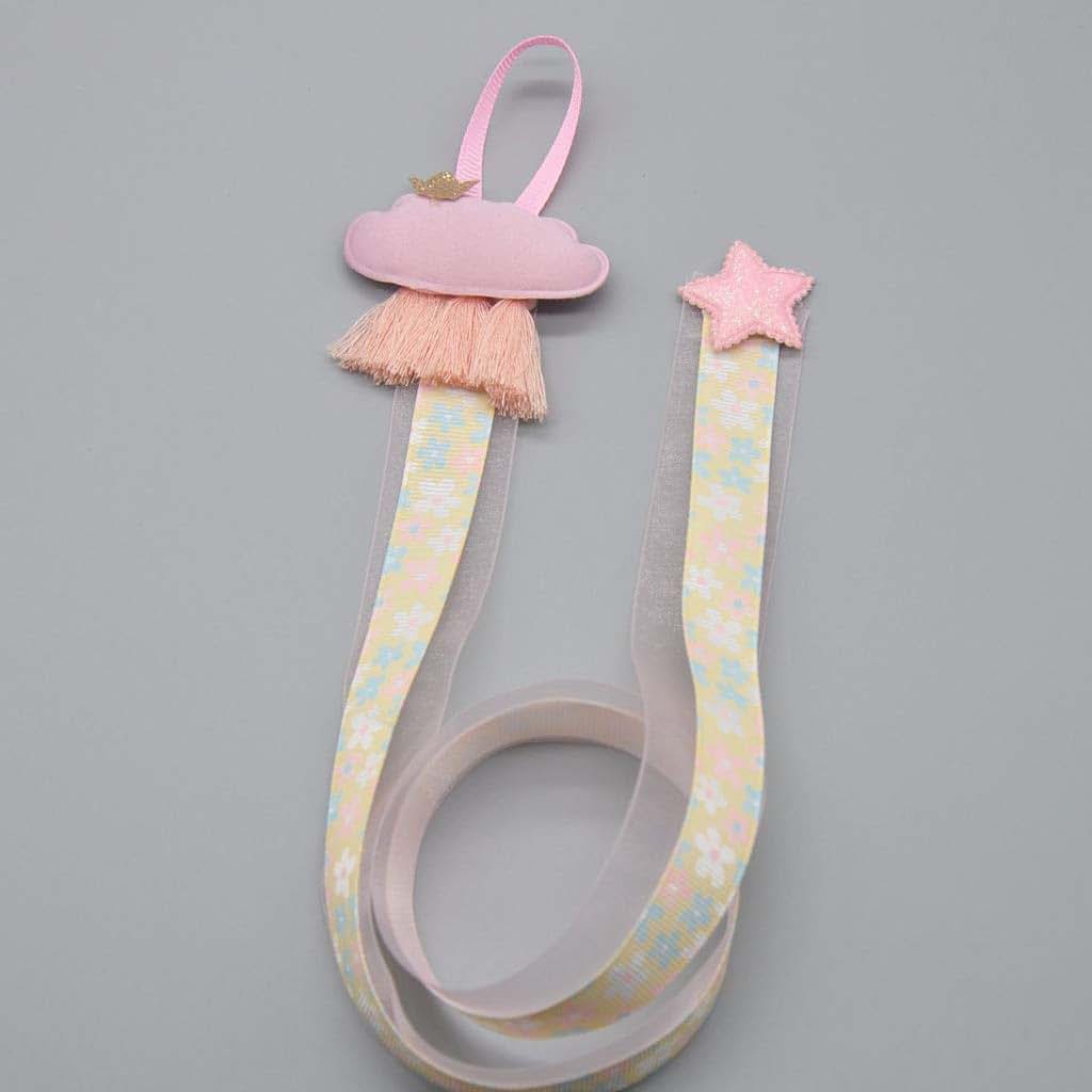 HYROOY Girls Baby Ribbon Hanging Hair Bow Headband Clip Tassels Holder Cloth