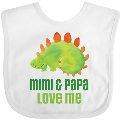 Inktastic Dinosaur Grandkids Bib for Baby