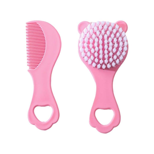 YUSHTPO Infant Comb Set with Hairbrush for Delicate Skin Feature Lovely Bear Pattern New Parents Essential Hair Care