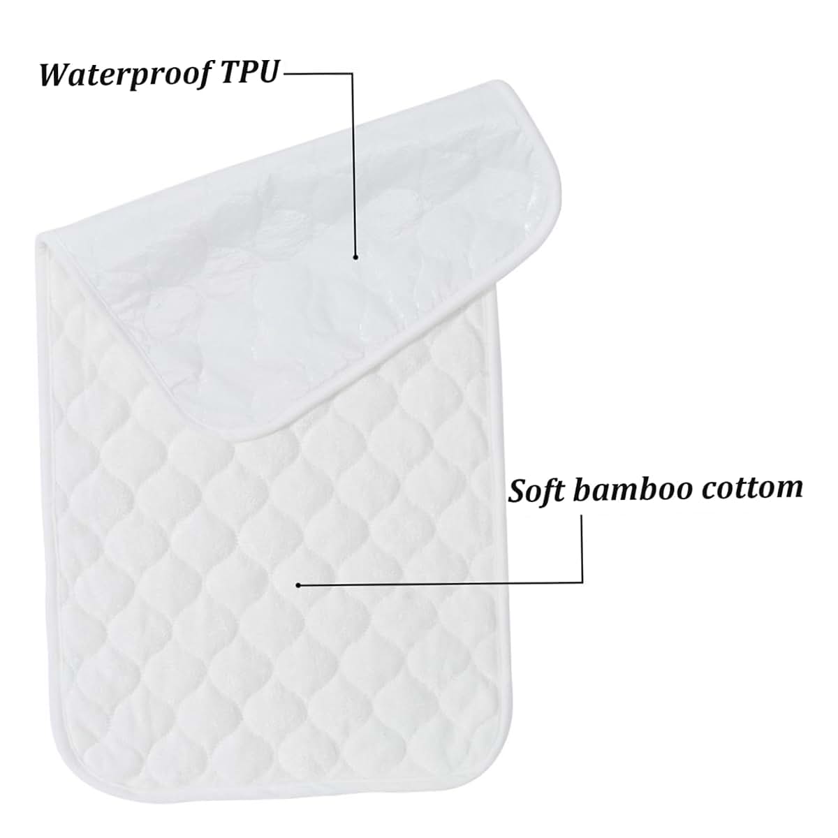 CNAFGBGG Waterproof Changing Pad, 3-Pack Washable Cotton Mat, 27x14 Inch