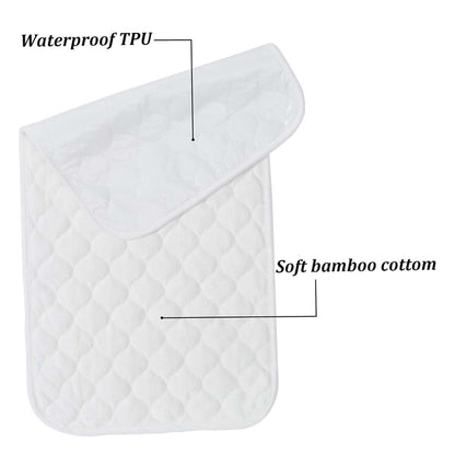CNAFGBGG Waterproof Changing Pad, 3-Pack Washable Cotton Mat, 27x14 Inch